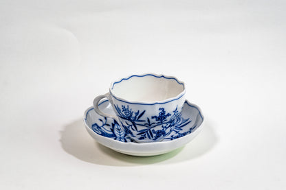 Meissen “Blue Onion” (Zwiebelmuster) Cup and Saucer
