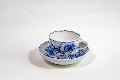 Meissen “Blue Onion” (Zwiebelmuster) Cup and Saucer
