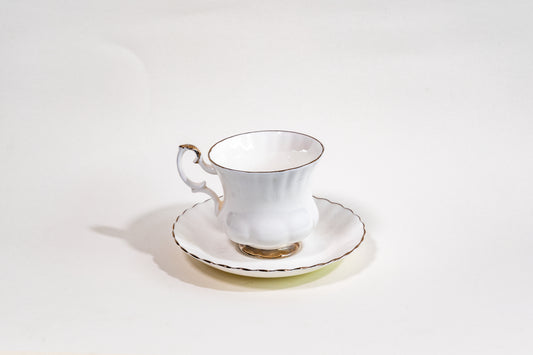 “Classic Elegance” Fine Bone China Teacup and Saucer by Royal Albert