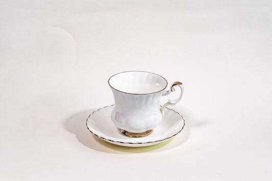 “Classic Elegance” Fine Bone China Teacup and Saucer by Royal Albert