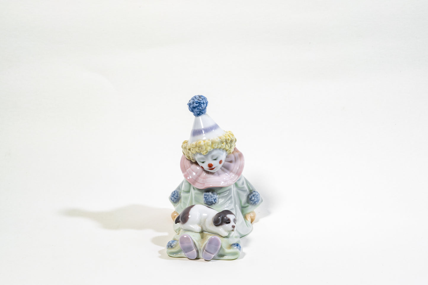 Spanish Lladro Porcelain Figurine – Seated Pierrot Clown