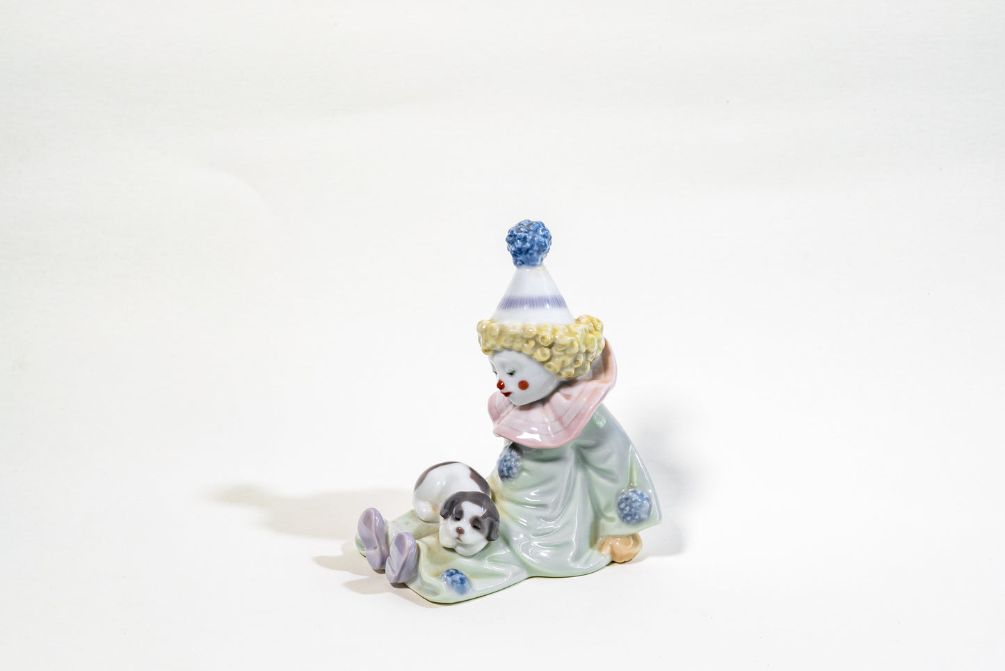Spanish Lladro Porcelain Figurine – Seated Pierrot Clown