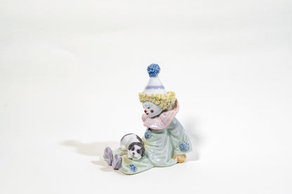 Spanish Lladro Porcelain Figurine – Seated Pierrot Clown
