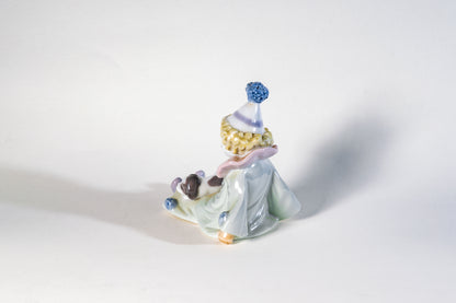 Spanish Lladro Porcelain Figurine – Seated Pierrot Clown