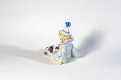 Spanish Lladro Porcelain Figurine – Seated Pierrot Clown