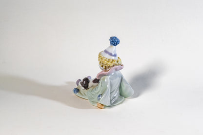 Spanish Lladro Porcelain Figurine – Seated Pierrot Clown
