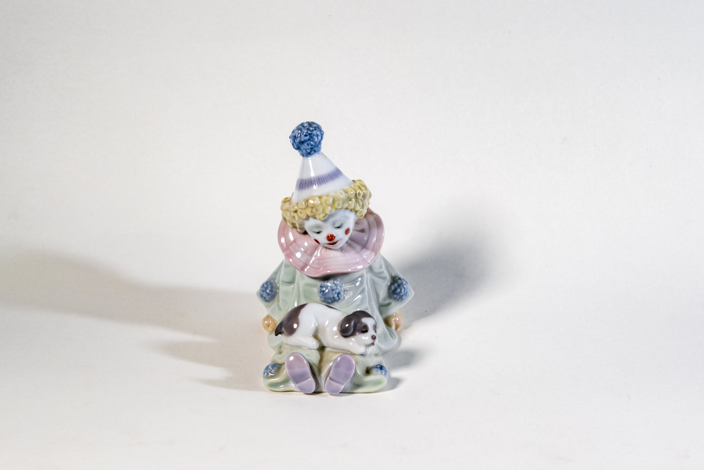 Spanish Lladro Porcelain Figurine – Seated Pierrot Clown