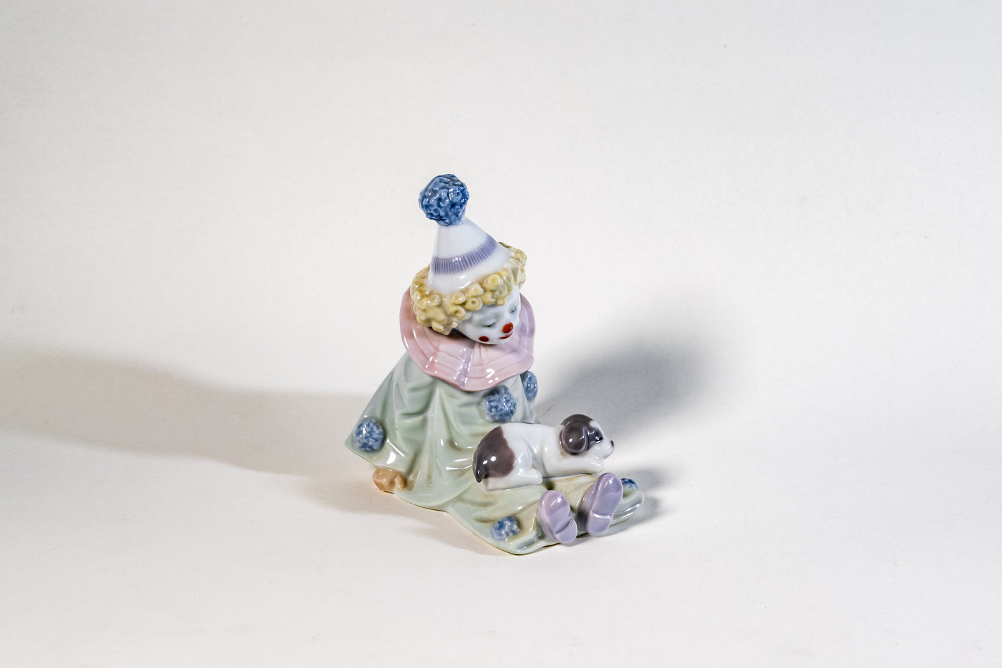 Spanish Lladro Porcelain Figurine – Seated Pierrot Clown