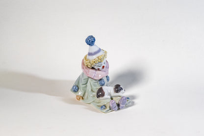 Spanish Lladro Porcelain Figurine – Seated Pierrot Clown