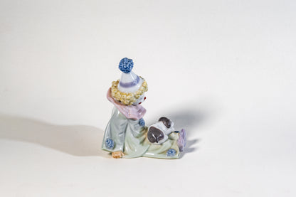 Spanish Lladro Porcelain Figurine – Seated Pierrot Clown