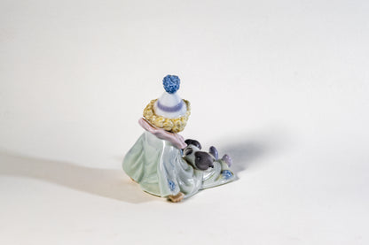 Spanish Lladro Porcelain Figurine – Seated Pierrot Clown