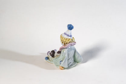Spanish Lladro Porcelain Figurine – Seated Pierrot Clown