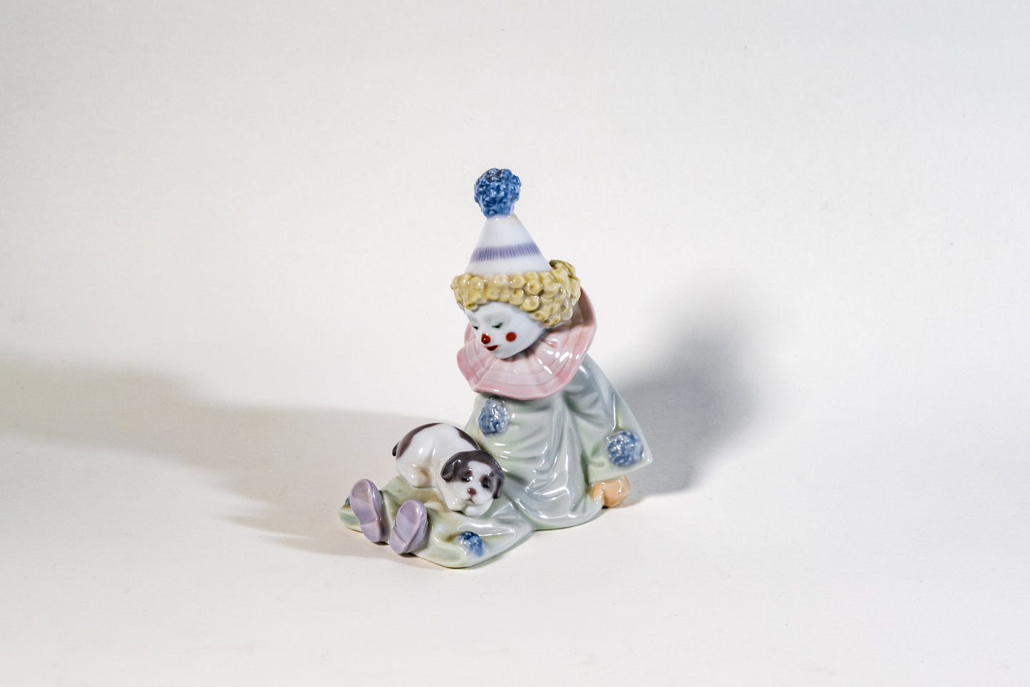 Spanish Lladro Porcelain Figurine – Seated Pierrot Clown