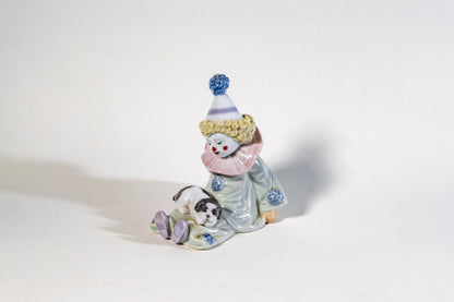 Spanish Lladro Porcelain Figurine – Seated Pierrot Clown