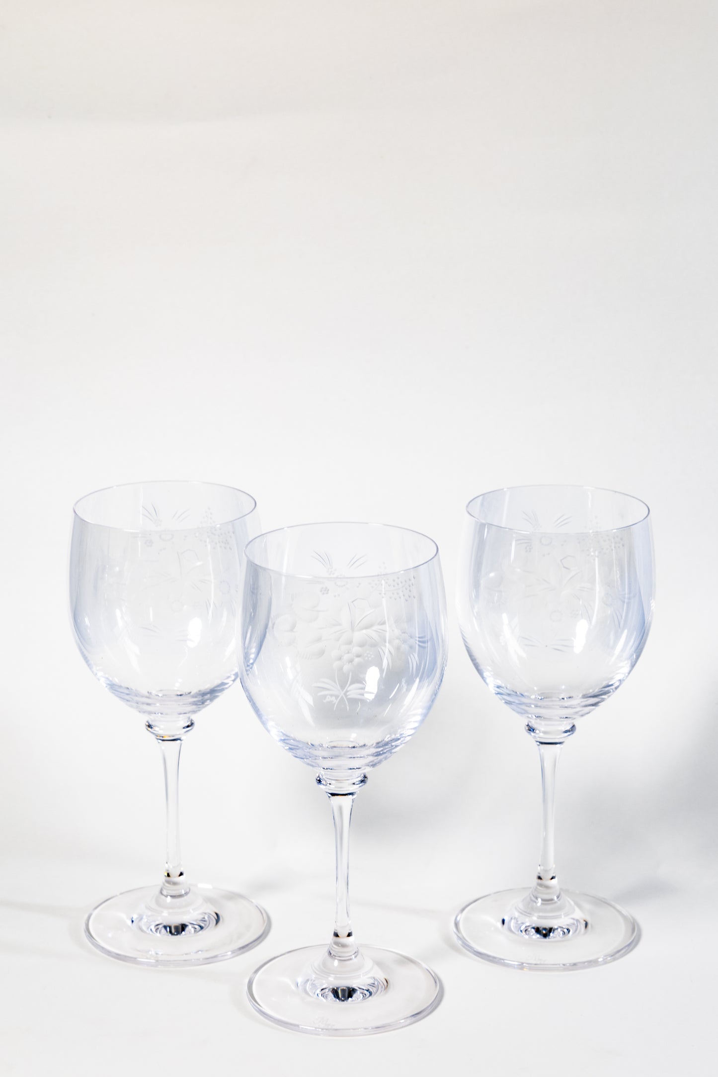 Meissen Translucent Cut Crystal Wine Goblet – Rose Motif Elegance