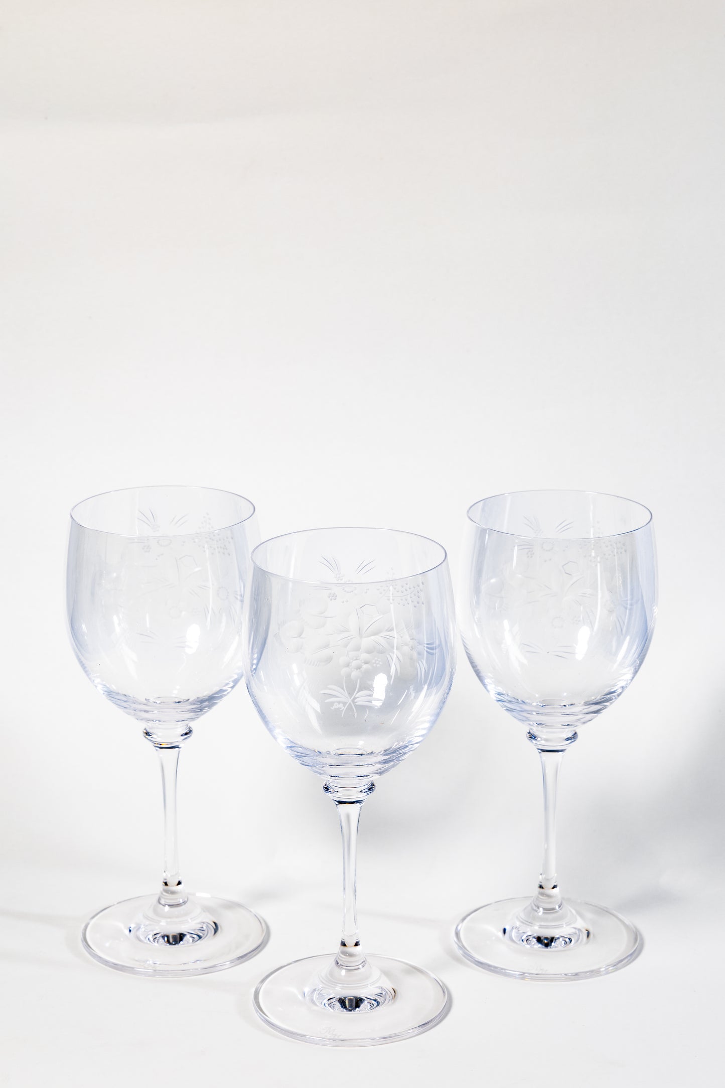 Meissen Translucent Cut Crystal Wine Goblet – Rose Motif Elegance