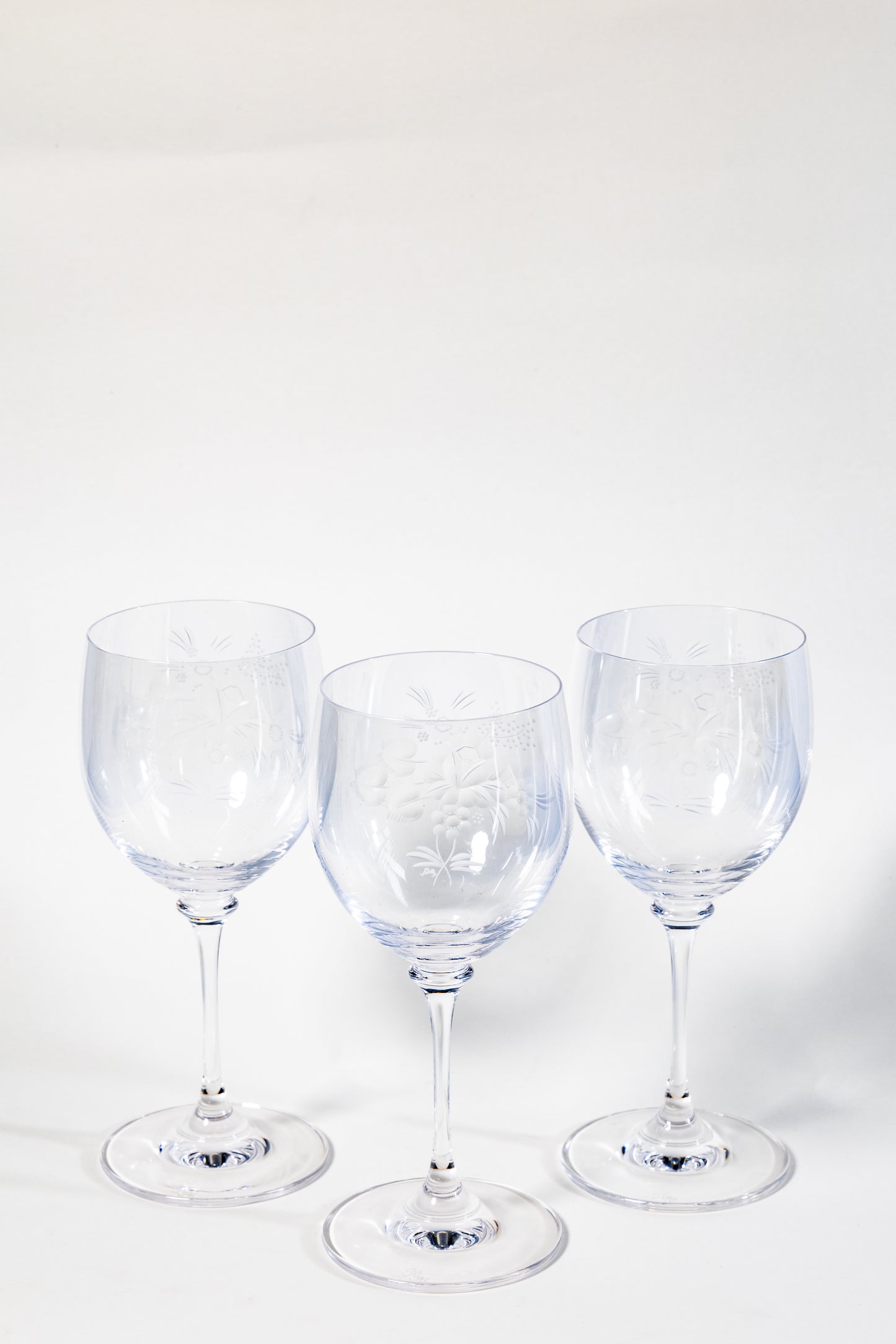 Meissen Translucent Cut Crystal Wine Goblet – Rose Motif Elegance