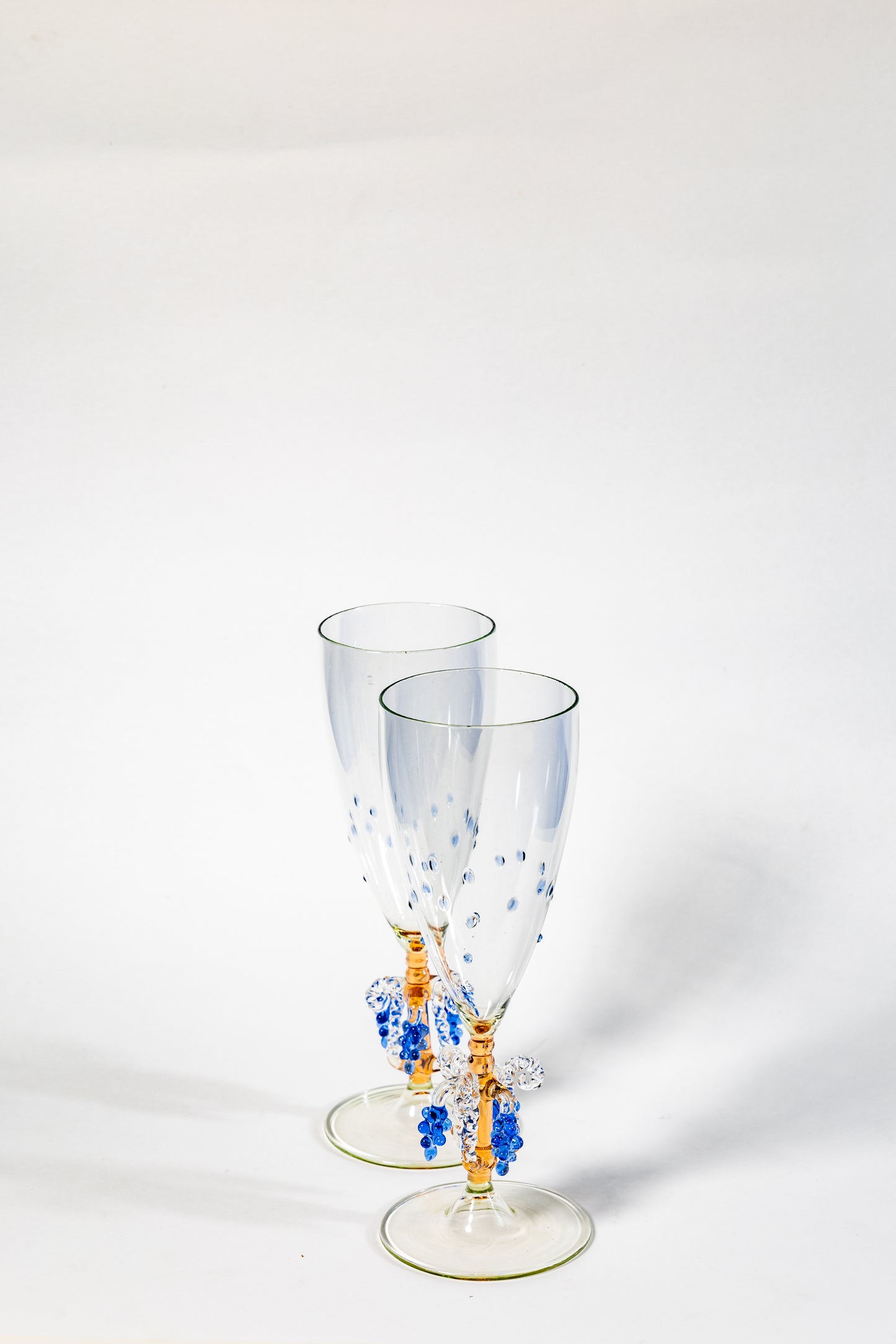 Lauscha Bimini Handblown Crystal Champagne Flutes