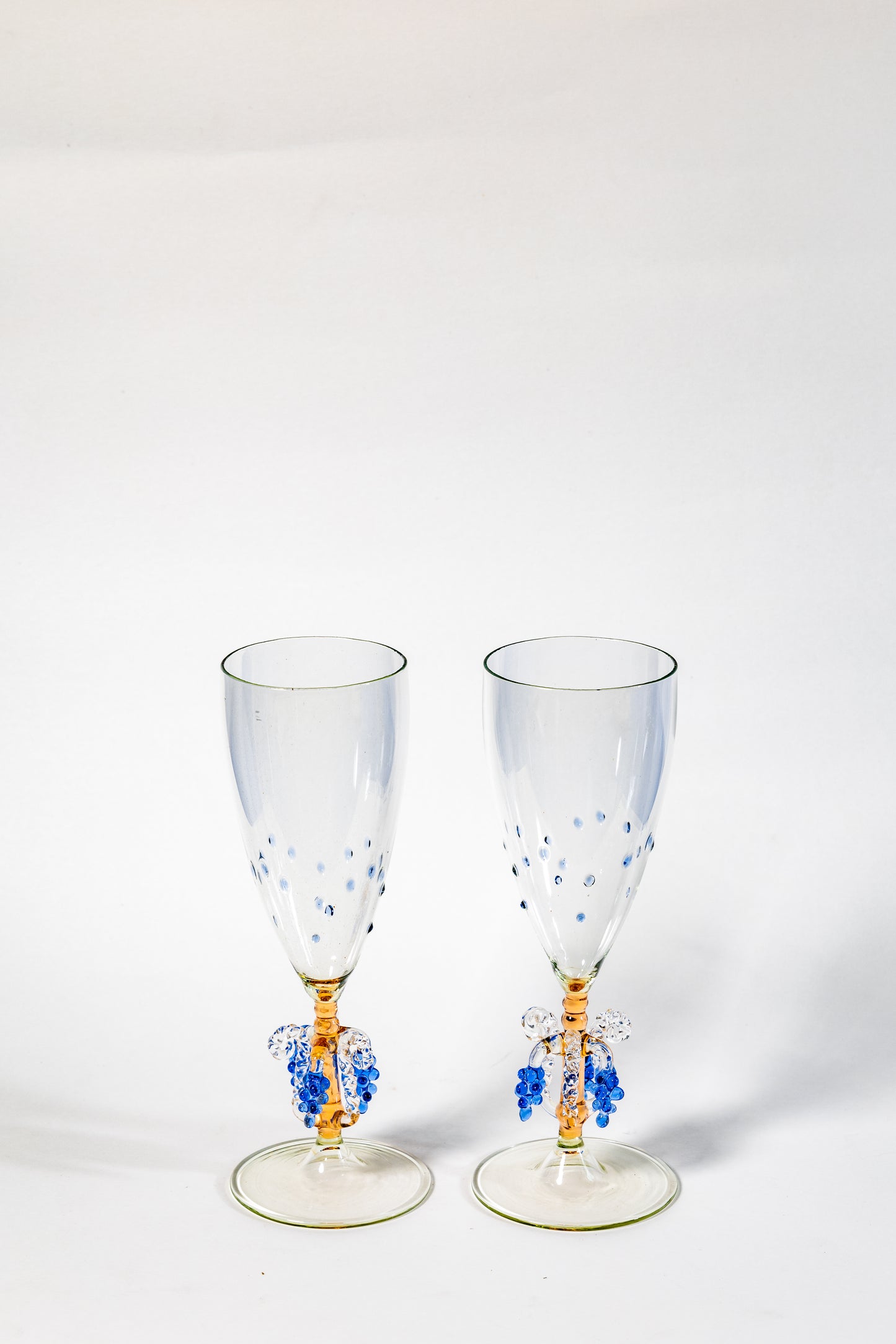 Lauscha Bimini Handblown Crystal Champagne Flutes