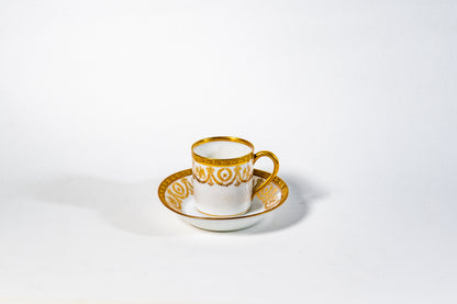 Limoges “Empire Garland” Mocha Cup and Saucer