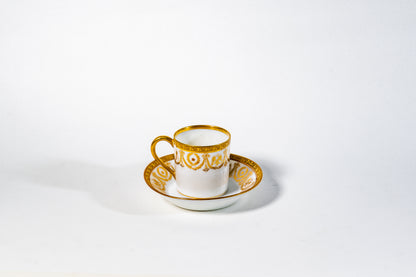 Limoges “Empire Garland” Mocha Cup and Saucer