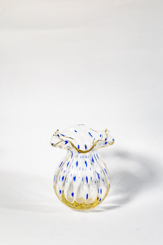“Laguna Azzurra” Hand-Blown Art Glass Vase