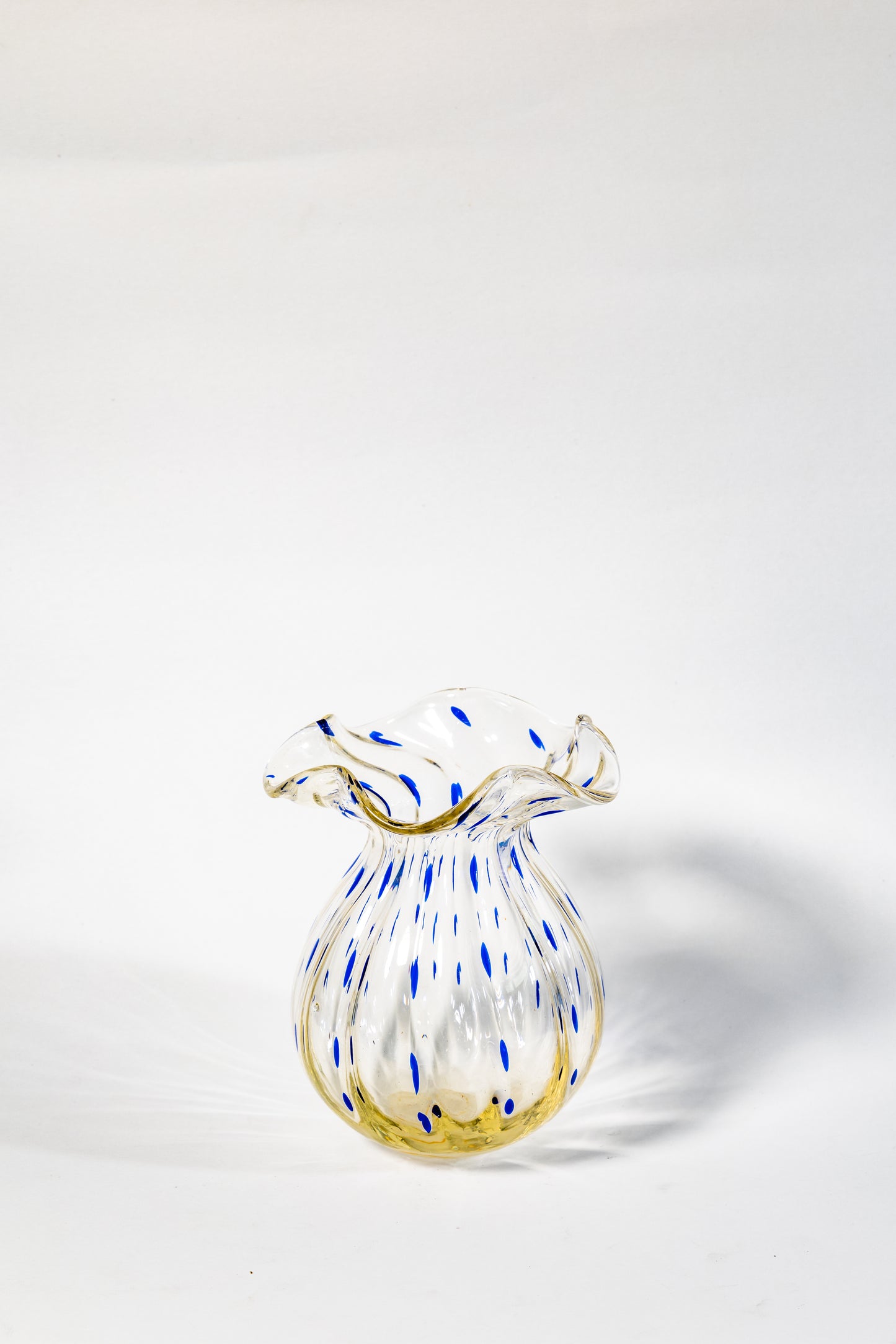 “Laguna Azzurra” Hand-Blown Art Glass Vase