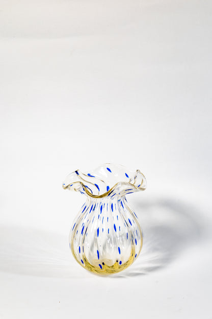“Laguna Azzurra” Hand-Blown Art Glass Vase