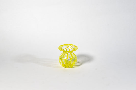Thread Glass Miniature Vase — A Study in Line, Light, and Motion