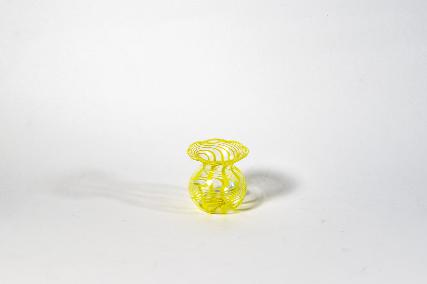 Thread Glass Miniature Vase — A Study in Line, Light, and Motion