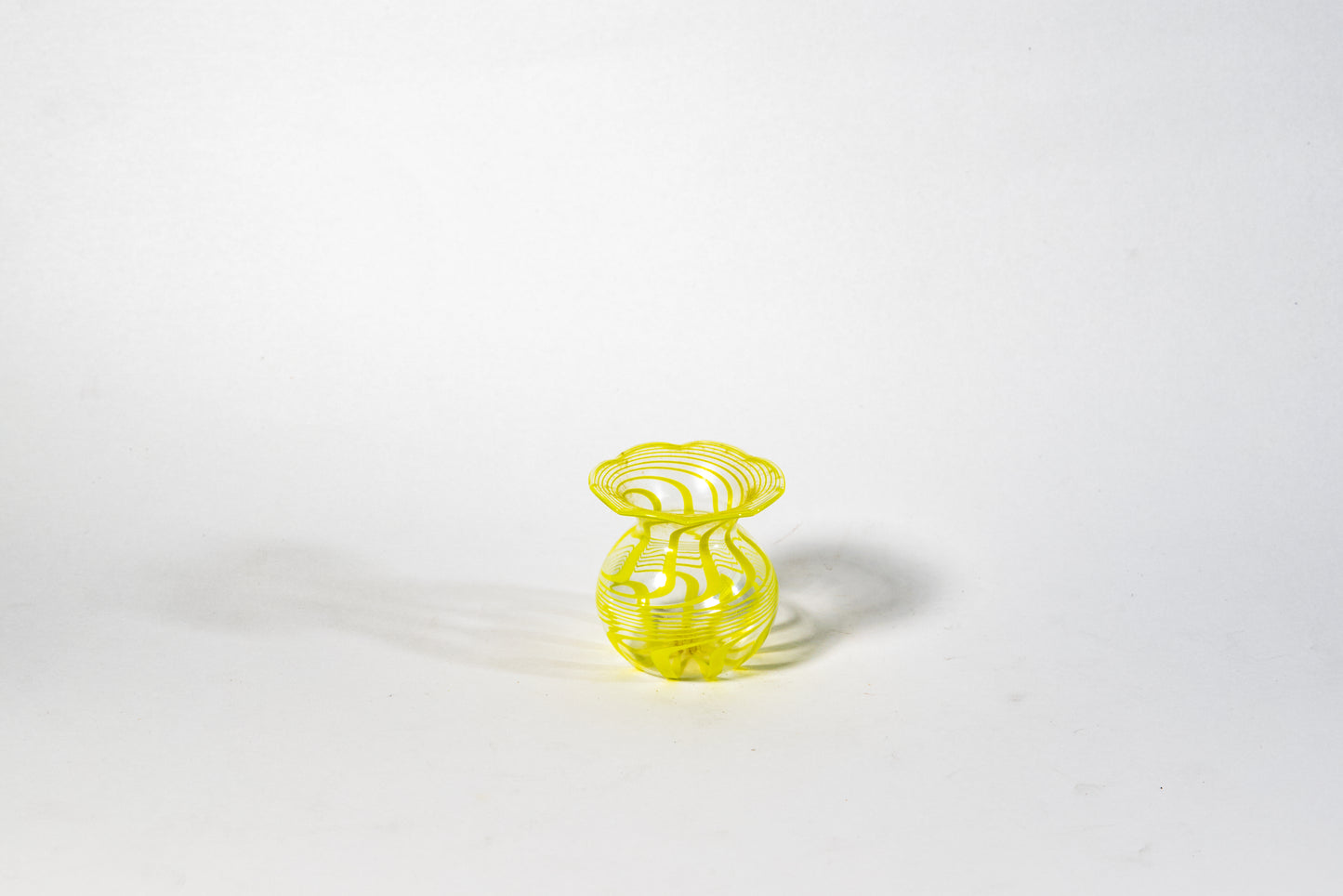 Thread Glass Miniature Vase — A Study in Line, Light, and Motion