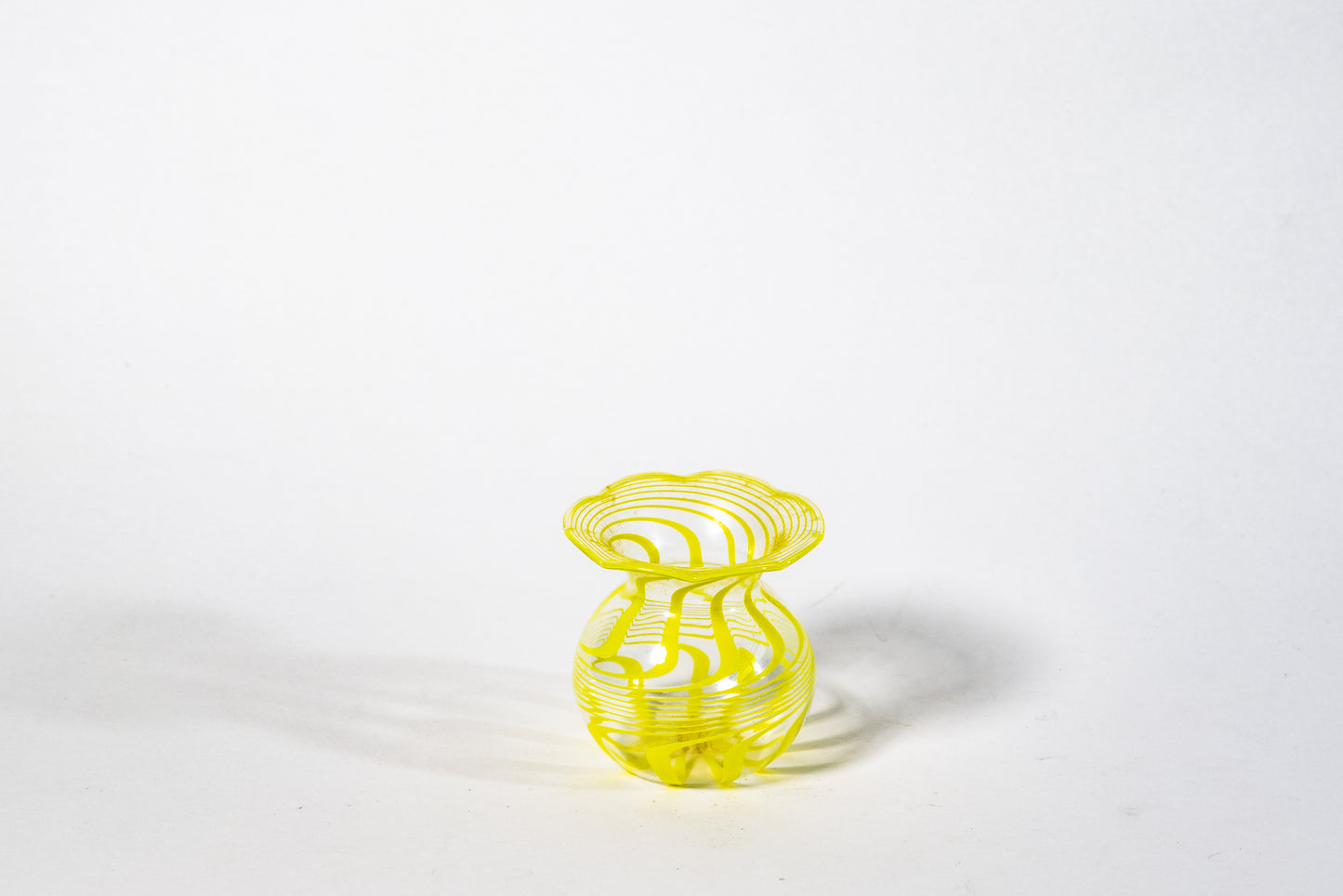 Thread Glass Miniature Vase — A Study in Line, Light, and Motion