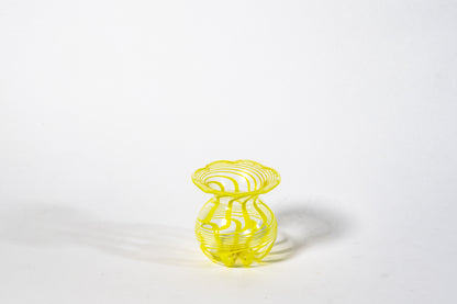 Thread Glass Miniature Vase — A Study in Line, Light, and Motion