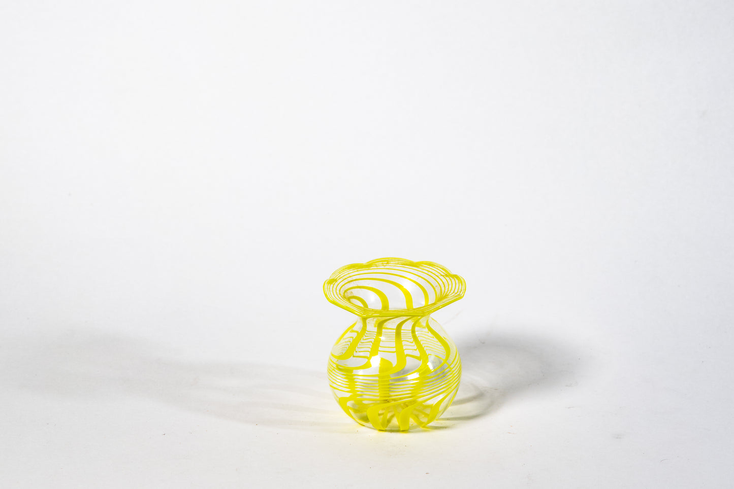 Thread Glass Miniature Vase — A Study in Line, Light, and Motion