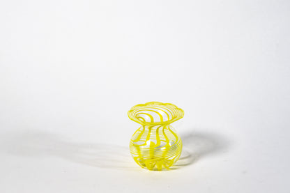 Thread Glass Miniature Vase — A Study in Line, Light, and Motion