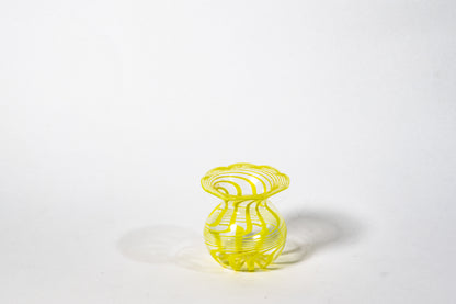 Thread Glass Miniature Vase — A Study in Line, Light, and Motion