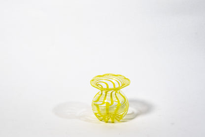 Thread Glass Miniature Vase — A Study in Line, Light, and Motion