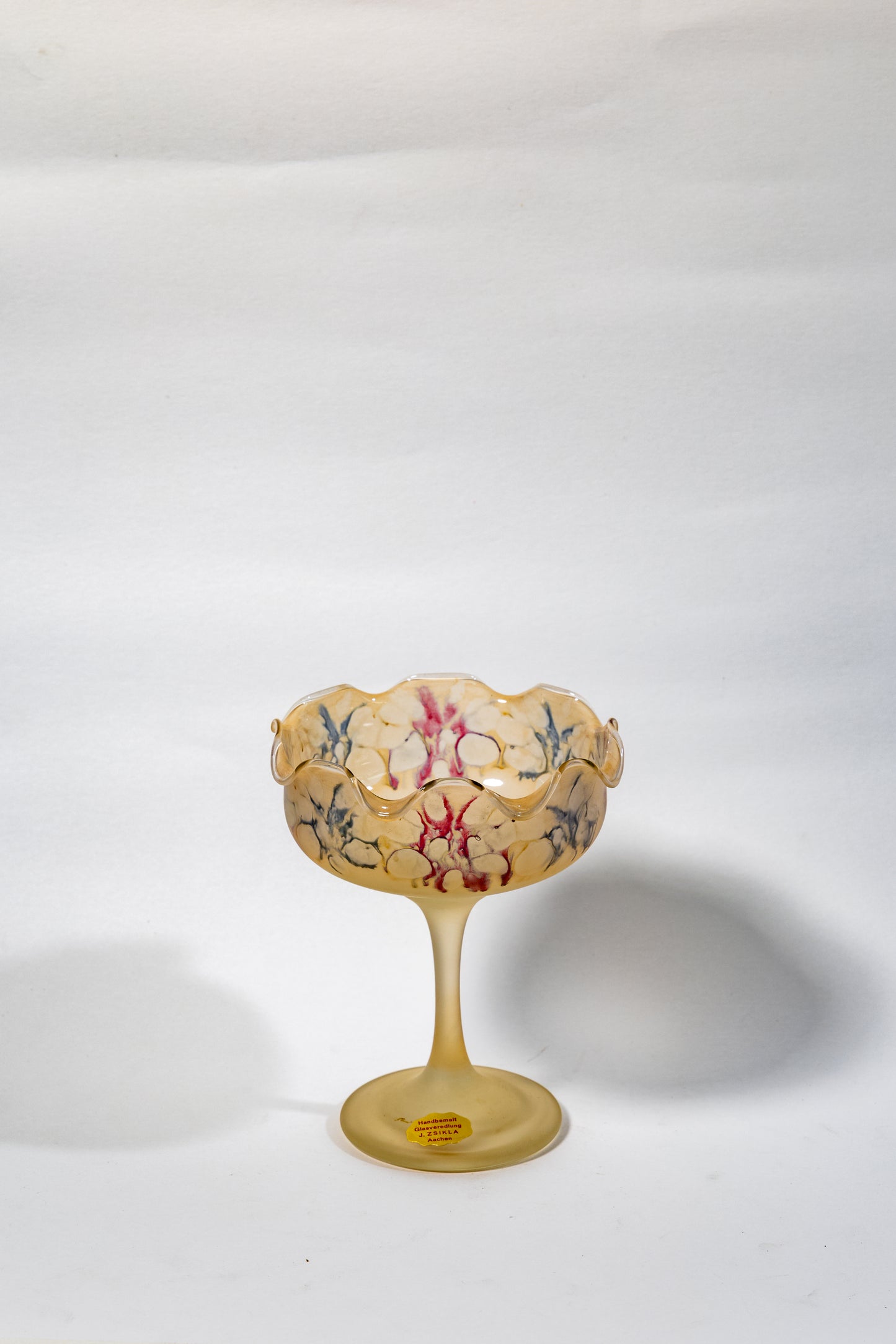 Egermann Art Glass —ice cream/ fruit bowl