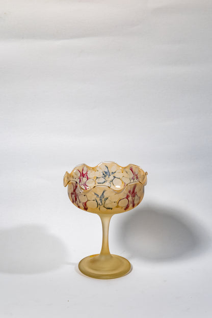 Egermann Art Glass —ice cream/ fruit bowl