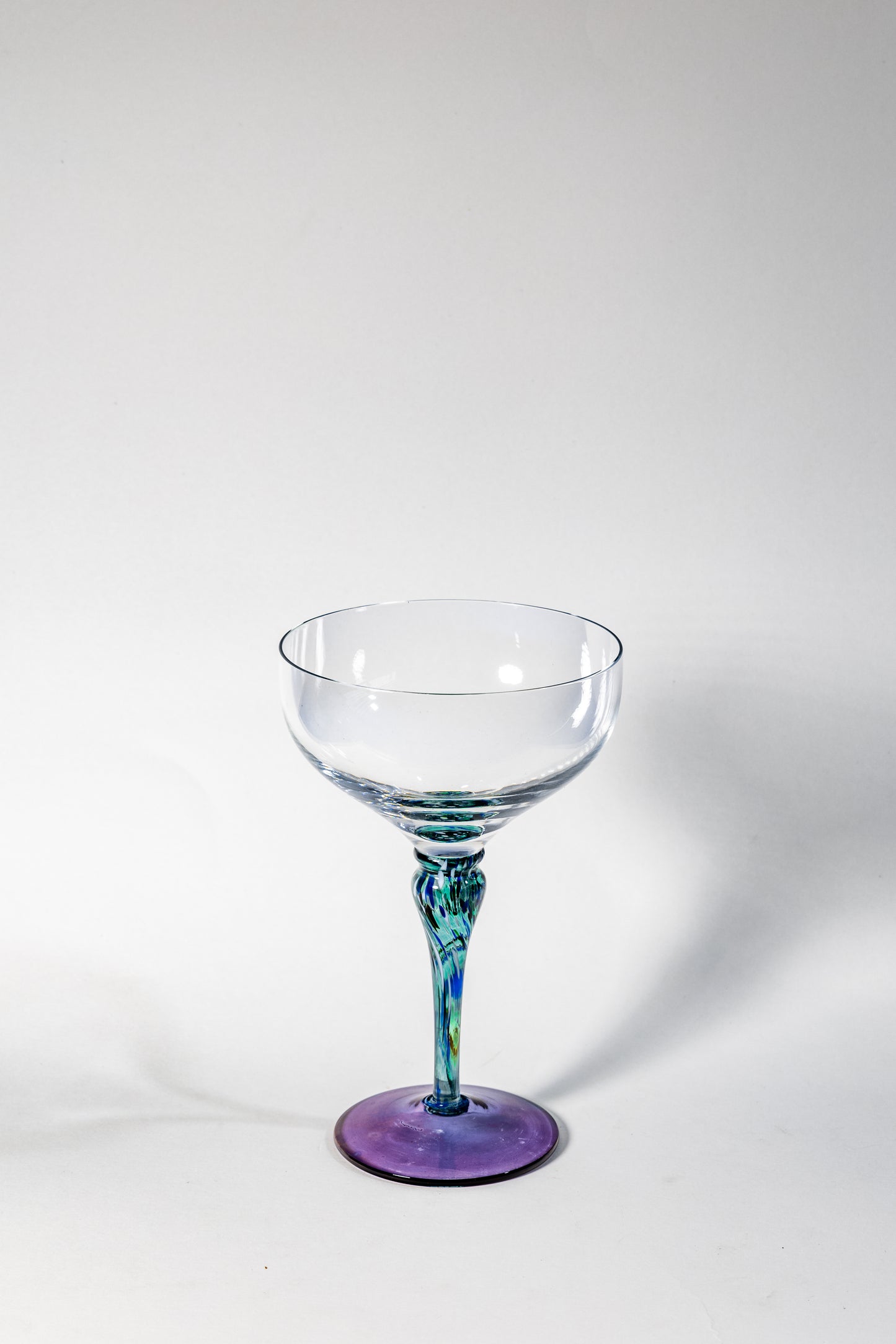 Murano Art Glass “Iridescent Stem Coupe”