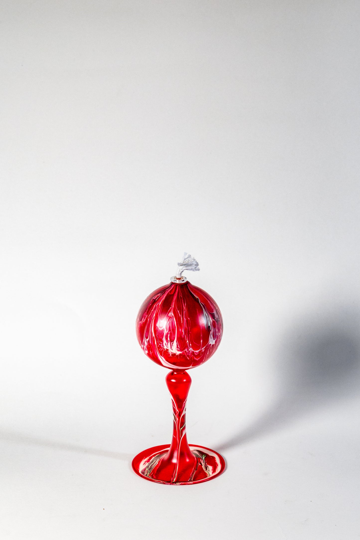 Hand-Blown Marble pattern Glass Essential Oil Lamp