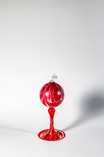 Hand-Blown Marble pattern Glass Essential Oil Lamp