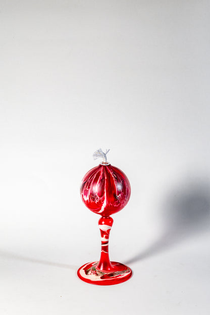 Hand-Blown Marble pattern Glass Essential Oil Lamp