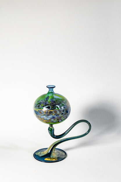 Glass Oil Lamp — Handcrafted Venetian Artistry