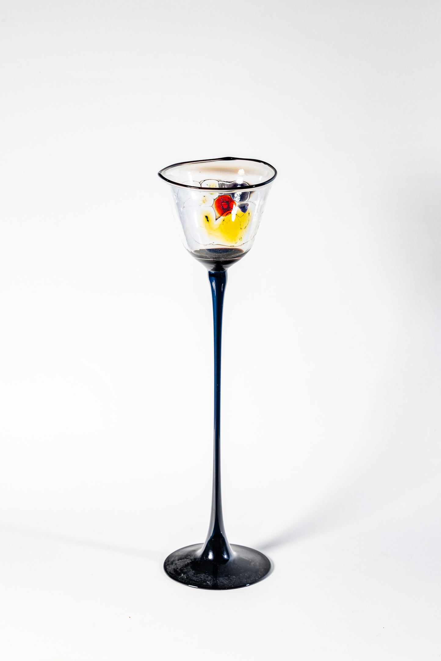 Notturno Fiore Handblown Glass Candle Holder