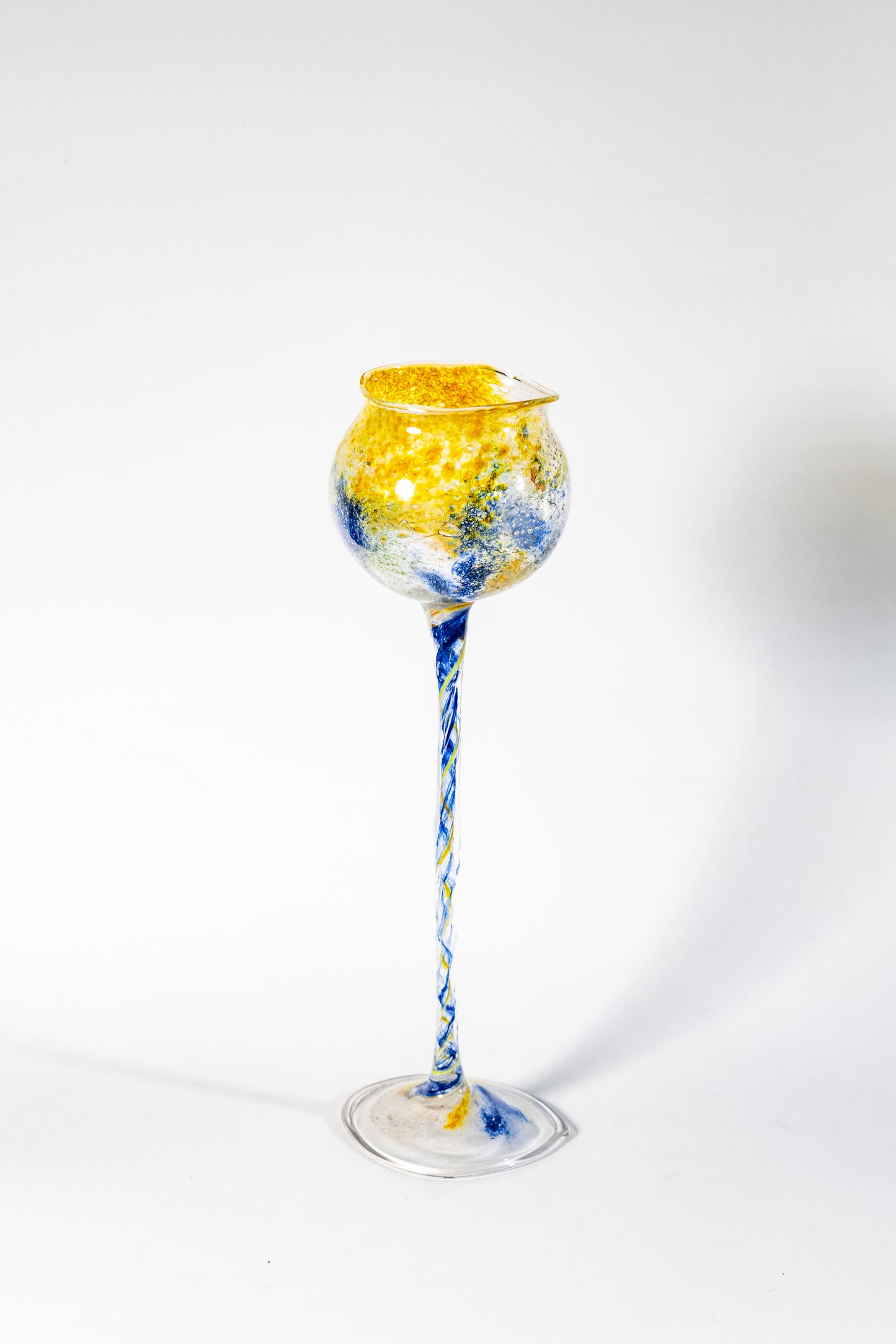 Aurora Spirale Handblown Glass Candle Holder