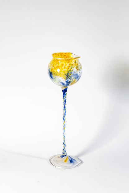 Aurora Spirale Handblown Glass Candle Holder
