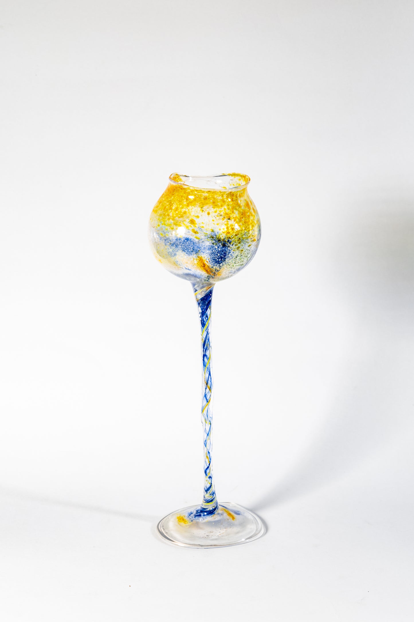 Aurora Spirale Handblown Glass Candle Holder