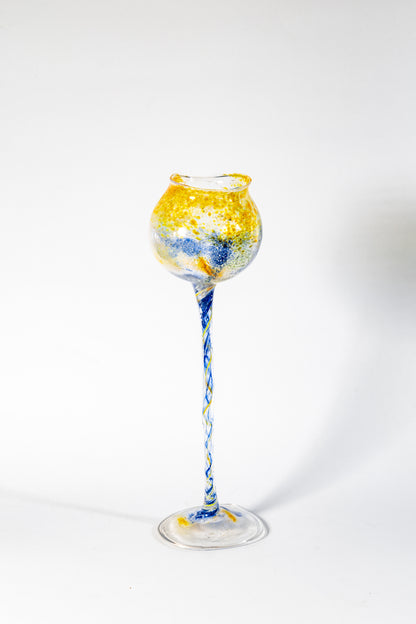 Aurora Spirale Handblown Glass Candle Holder