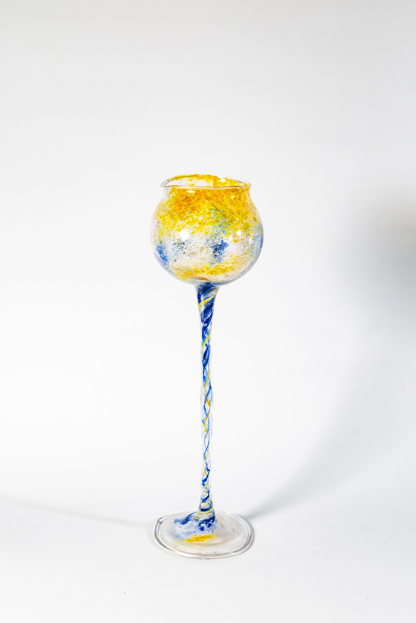 Aurora Spirale Handblown Glass Candle Holder